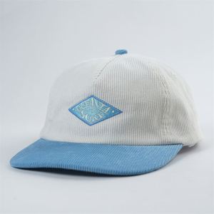 High Quality Low Profile 5 Panel Cap Custom <b>Corduroy</b> Cap Snapback Flat Brim <b>Corduroy</b> Custom Dad <b>Hat</b> Embroidery Logo Snapback <b>Hat</b> - Product Image 2