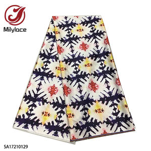 Vente en gros Kente Design Polyester Tissu africain en <span class=keywords><strong>satin</strong></span> imprimé à la cire pour <span class=keywords><strong>robe</strong></span> - Product Image 4