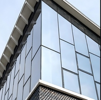 Verre miroir unidirectionnel massif et creux, couleur personnalisée, pour mur-rideau extérieur, hôtel, industriel, décoratif, rideaux pare-balles