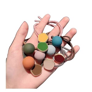 Coletero Retro con Nudos de Colores Mezclados, de Resina Plástica, Accesorio Casual para el Cabello para Niñas - Product Image 5