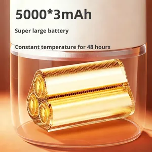 แก้วน้ำร้อนไฟฟ้า USB ปี 2026 ควบคุมอุณหภูมิได้ ความจุ 500 มล. ปิดอัตโนมัติ ไร้สาย ใช้ในรถยนต์ - Product Image 3