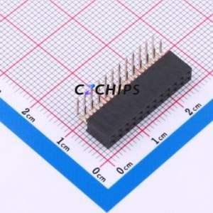 PM200-2-12-W-6.35-G0 Pin Socket Bent Lead Through Hole,P=2mm Connector 2x12P 2mm 2mm Square Hole - Product Image 1