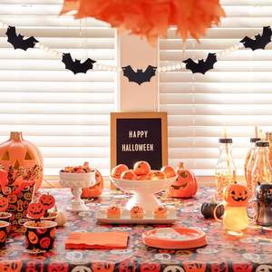 พวงมาลัยฮาโลวีนรู้สึกว่าค้างคาวพวงมาลัยด้วยลูกปัดไม้สำหรับตกแต่งหิ้งเตาผิงตกแต่งฮาโลวีนค้างคาวพวงมาลัย - Product Image 6