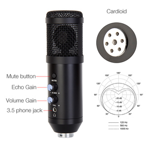 UM80Kit Microfono a Condensatore USB in Metallo per PC, per Streaming Live, YouTube e Registrazione Podcast - Product Image 2