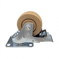 Roue pivotante de cuisson en fibre de verre et nylon marron de 5 pouces, résistante aux hautes températures, pour four vapeur et rôtissoire