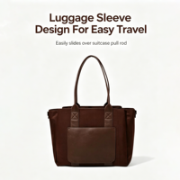 Grand sac fourre-tout tendance pour femmes, sac à main en nylon imperméable, sac fourre-tout quotidien avec pochette rembourrée pour ordinateur portable de 15,6 pouces, sac à bandoulière souple