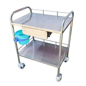 Chariot médical en acier inoxydable Likang 670x450x900mm avec tiroirs et étagère pour usage hospitalier - Product Image 3