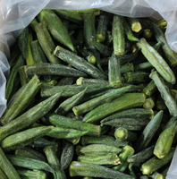 Chips de Okra Fritos Crujientes al por Mayor, Textura Dura Salada, Snack Natural de Okra