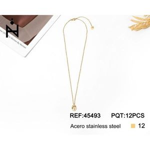 Collana in acciaio inossidabile con pendente Capricorno con diamanti, catena fine, gioielli per donna - Product Image 3