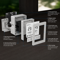 Contrôleur de ventilation à écran tactile LCD, système d'air frais domestique, système de surveillance TOVC CO2, surveillance automatique de la température et de l'humidité