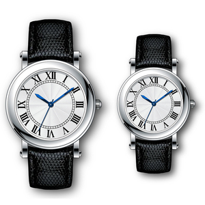 Montre de couple à grand cadran avec chiffres romains, bracelet spécial, montre personnalisée de luxe, meilleure vente - Product Image 3