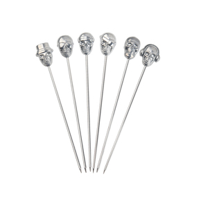 Personalizzato modello 3D in acciaio inox 18/8 strumenti da <span class=keywords><strong>Bar</strong></span> picconi Martini Olive spiedino bevanda bastoncini di frutta 304 - Product Image 6
