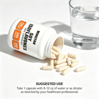 Capsules d'isoflavones de soja de qualité supérieure, soutien de la santé cardiaque, densité osseuse, bien-être, booster d'énergie cellulaire, complément nutritionnel pour femmes