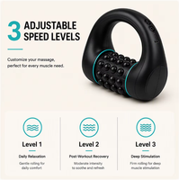 Masseur à rouleaux électrique compact et portable, 3 vitesses, rechargeable par USB, pour la récupération musculaire en profondeur, utilisation en voyage