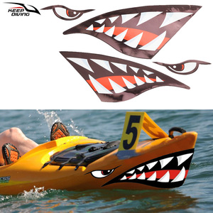 Autocollant en PVC en forme de bouche de requin Keep Diving KK-A40 pour kayak, jet ski, bateau, planche à pagaie SUP, étanche - Product Image 1