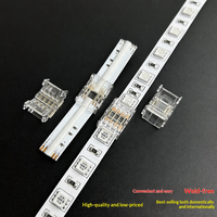 Connecteur de bande LED COB RGB transparent sans soudure 2 3 4 broches 5mm 8mm 10mm à fixation rapide pour ruban lumineux PC