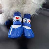 Chaussettes pour chien pour trottoir chaud/froid, chaussettes pour chiot, empêchent de lécher les pattes, grattage, antidérapantes, bottes pour animaux de compagnie et protection des pattes pour sols en bois dur