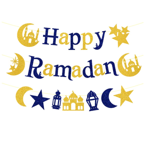 Or Hajj/Ramadan/UMRAH Moubarak lettre papier drapeaux et bannières guirlande pour musulman maison cheminée chambre <span class=keywords><strong>mur</strong></span> jardin Eid fête décor - Product Image 6