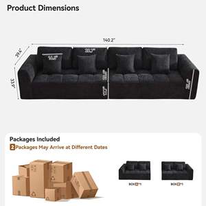 Nhà sản xuất hình chữ L bọt chân không Modular nén sofa cắt vải to sợi couch ngủ sofa cho nhà - Product Image 3