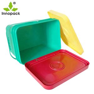 Pantone Color PP 20 L Caja de plástico rectangular con mango de plástico - Product Image 2