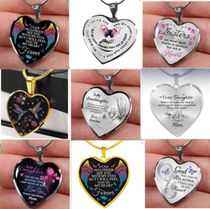 Nuova Collana con Cuore in Metallo e Messaggio Personalizzato, Regalo per Fidanzata, Mamma, Papà, Figlia, Sorella - Product Image 2