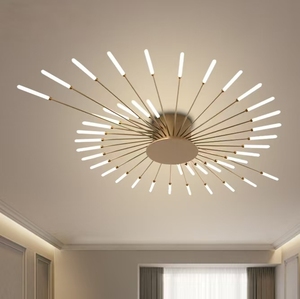 โคมไฟเพดาน <span class=keywords><strong>LED</strong></span> ดีไซน์ใหม่สไตล์นอร์ดิก สำหรับตกแต่งภายในบ้าน ดีไซน์ดอกไม้ไฟอะคริลิคทันสมัย โครงอะลูมิเนียม สำหรับห้องนั่งเล่น - Product Image 2