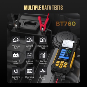 جهاز اختبار بطارية السيارة Autool Bt760 الجديد مع طابعة، يعمل على جهد 6-32 فولت، مناسب أيضًا لاختبار بطاريات الدراجات النارية - Product Image 4