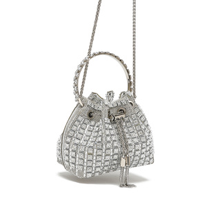 Nouveau <span class=keywords><strong>Sac</strong></span> <span class=keywords><strong>de</strong></span> Soirée <span class=keywords><strong>de</strong></span> Luxe en Diamants, <span class=keywords><strong>Sac</strong></span> Seau Fait <span class=keywords><strong>Main</strong></span> avec Pompon et Strass pour Femme - Product Image 5