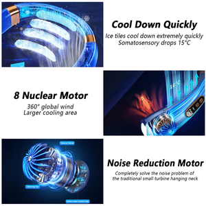 Portable LED Rechargeable <b>Neck</b> <b>Light</b> LED Digital Display Leafless 5 Gear Air Cooling Fan Electric Fan - Product Image 3