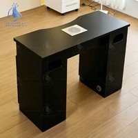 Table et chaise de manucure pour salon de beauté avec collecteur de poussière ventilé et rangement intégré