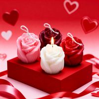 Valentinstag-Geschenke für Liebende Sojawachs Handgemachte Wohndekor-Kerzen Maßgeschneiderte Aromakerzen Blumen-Rosen-Duftkerzen