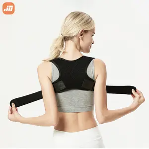 Sabuk Koreksi Postur Tubuh Klavikula Bahu Atas Yang Dapat Disesuaikan untuk Olahraga Kebugaran Trainer Back Brace Neoprene De Postur Korektor