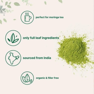Poudre de feuilles de Moringa biologique de qualité alimentaire, stimulant énergétique pour les smoothies, le thé et les entraînements, emballée en fût et en bouteille - Product Image 2