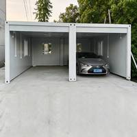 Garaje Modular Prefabricado de Contenedores, Cobertizo de Estacionamiento Desmontable, Estructura de Acero, Casa Contenedor
