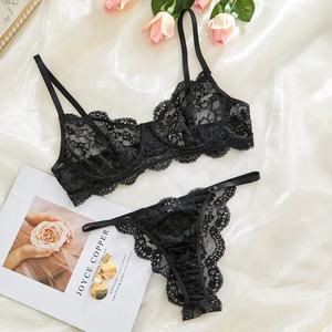 النساء 2 قطعة أزياء ملابس ناضجة مثير الدانتيل فام Bralette المثيرة الملابس الداخلية الملابس الداخلية مثير Lingeries حمالة الصدر ومجموعة موجزة - Product Image 6