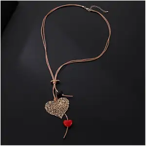 Fashion Jewelry Necklaces Gift Rose Box Pendants New Real Love Gemstone Name Novel Design Wholesale Price Star Necklace Gold
