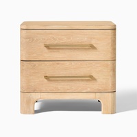Table de chevet moderne en bois de luxe unique avec 2 tiroirs