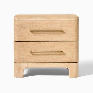 โต๊ะข้างเตียงไม้สไตล์โมเดิร์นสุดหรู พร้อมลิ้นชัก 2 ช่อง - Product Image 2