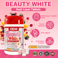 DUOZI Collagène Naturel Double Couche Blanc, Complément Alimentaire pour l'Éclaircissement de la Peau, Antioxydant, Renforcement Immunitaire et Soutien Articulaire, 60 Comprimés