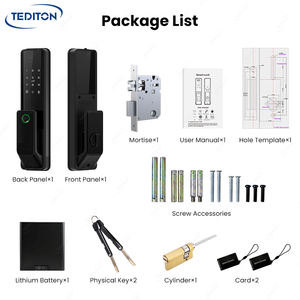 Cerradura Inteligente para Puerta <span class=keywords><strong>Exterior</strong></span> de Madera con Control Remoto Tuya, Cerradura de Embutir Israelí/Rusa, Totalmente Automática, para el Hogar - Product Image 5
