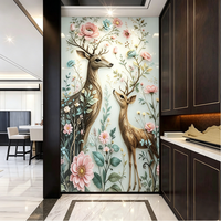 Panneau mural 3D UV haute densité 1220x2440mm, grand format, joint sans soudure, revêtement architectural moderne pour suite d'hôtel et appartement