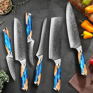 Cuchillos de Cocina de Acero de Damasco de Alta Calidad, Cuchillos Japoneses Nakiri Profesionales, Aptos <span class=keywords><strong>Tanto</strong></span> para Restaurantes como para Uso Doméstico - Product Image 6