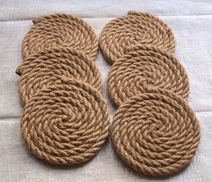 The Art of Handmade Hemp Rope <b>Coaster</b> Handmade - Product Image 1