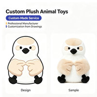 Peluche d'oiseau personnalisée, jouet en peluche moelleux, figurine animale pour la décoration intérieure, cadeau de vacances, promotion, pour les acheteurs en gros