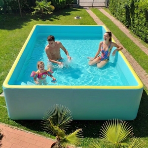 <span class=keywords><strong>Piscine</strong></span> familiale portable à gonflage rapide, grande capacité, en <span class=keywords><strong>PVC</strong></span>, pour jardin et pelouse, idéale pour les fêtes aquatiques estivales, écologique et facile à installer - Product Image 1