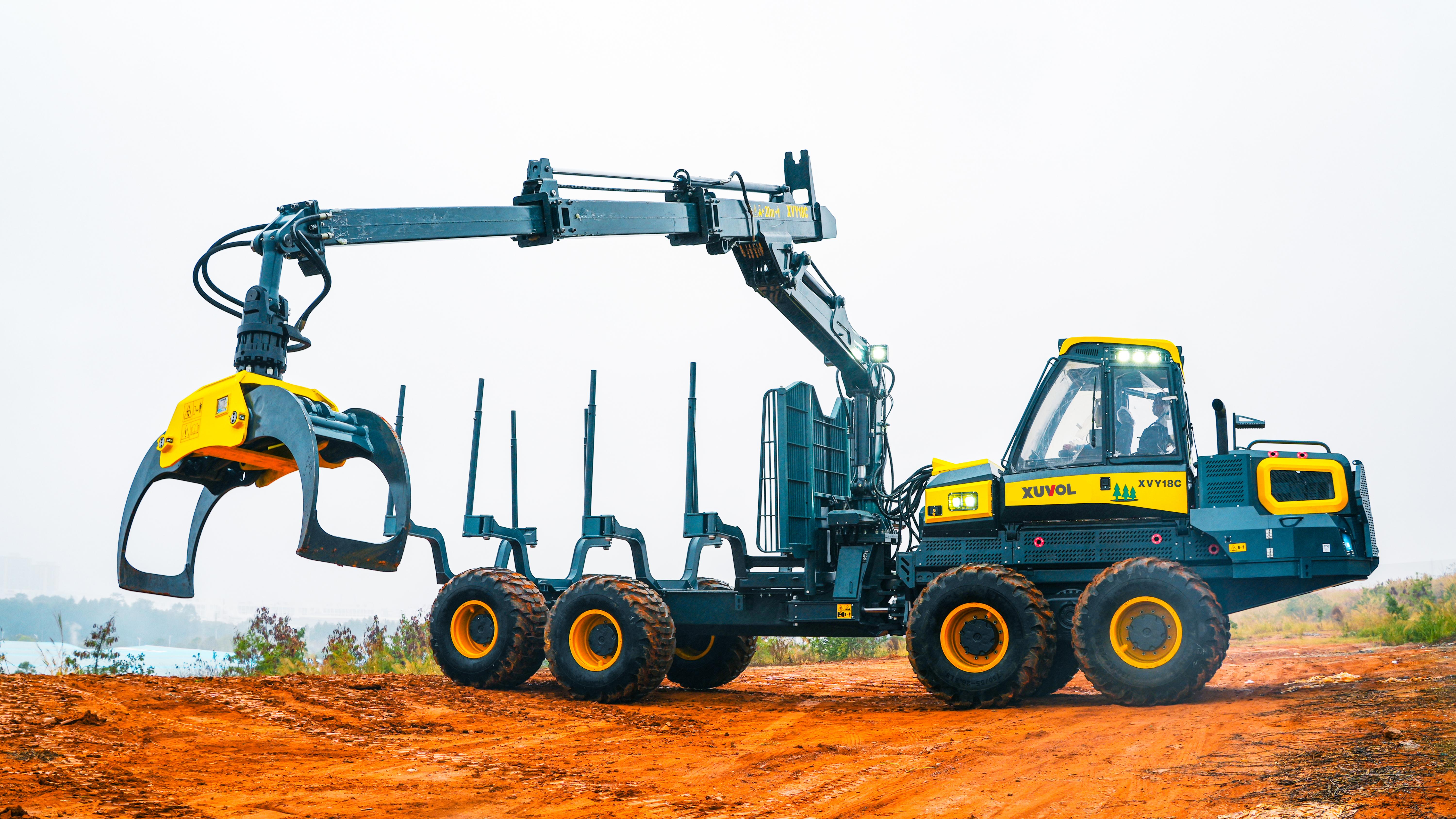 forestry harvester forwarder combination