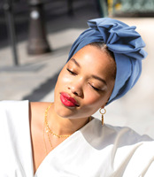 HZM-26251 Foulards de tête style rétro français en gros pour femmes, bandeaux, bonnets, hijabs et turbans de couleur unie