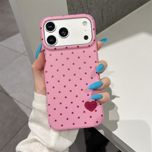 เคสโทรศัพท์มือถือลายจุดน่ารัก IMD สำหรับ iPhone 18 17 16 15 14 Pro Max พิมพ์ลายสีสันสดใส โปร่งใส สำหรับสาวๆ  วัสดุ PC TPU ฝาหลัง - Product Image 3
