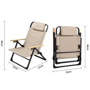 Silla de Jardín Plegable de Metal, Económica, Portátil, para Acampar, Reclinable, Ajustable, para Exteriores - Product Image 6