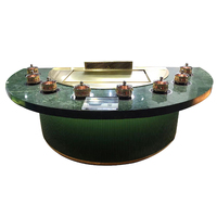 Pour les hôtels et les restaurants s Table d'accessoire de gril de teppanyaki à gaz/électrique/Table de cuisson de teppanyaki 7-12 sièges